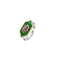 Anello Ti Sento Milano Donna in Argento Malachite 12309MA/54 - 12309MA/54